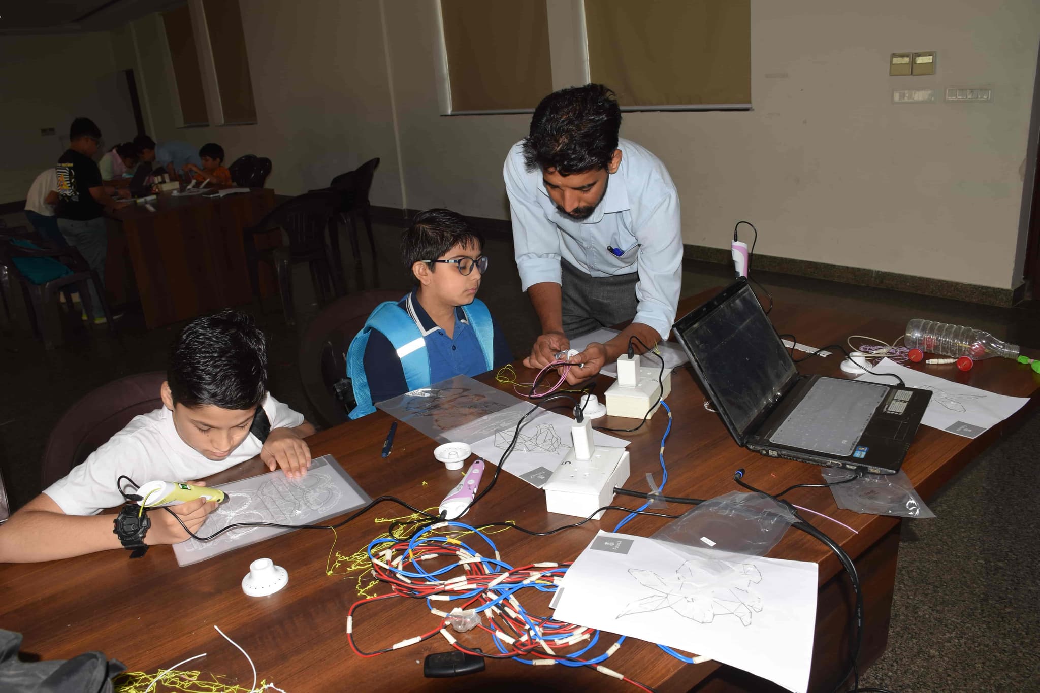 Student using technology in STEM lab